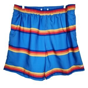 Speedo XXL Retro Striped Swim Shorts